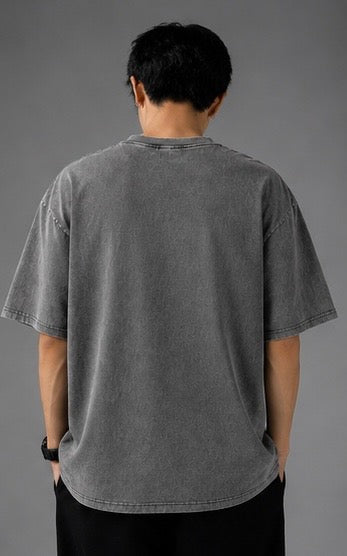 GRIP WASHED OVERSIZE T-SHIRT GREY