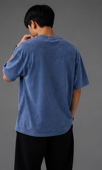GRIP WASHED OVERSIZE T-SHIRT BLUE