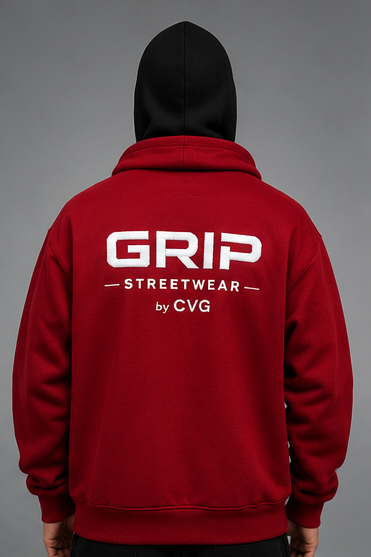 GRIP SHADOW MASK HOODIE ROUGE NOIR