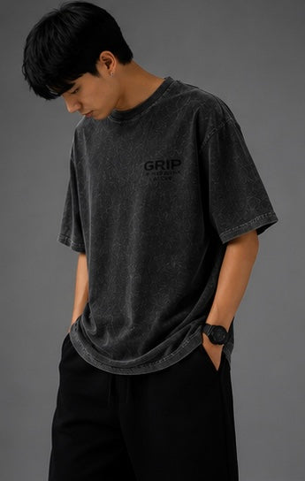 GRIP WASHED OVERSIZE T-SHIRT BLACK