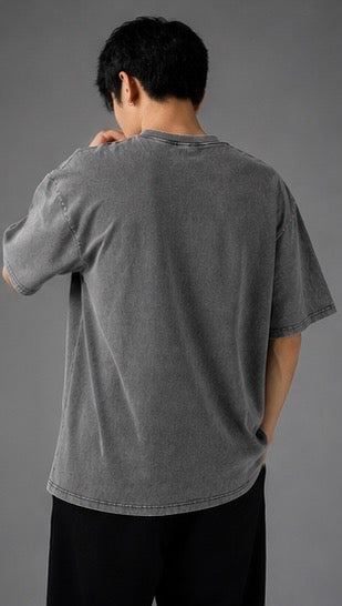 GRIP WASHED OVERSIZE T-SHIRT GREY