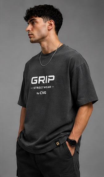 GRIP OVERSIZE T-SHIRT DARK GREY