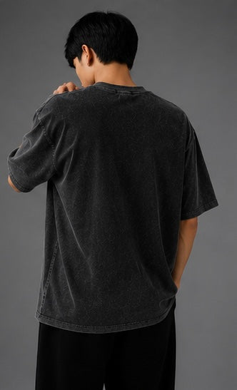 GRIP WASHED OVERSIZE T-SHIRT BLACK