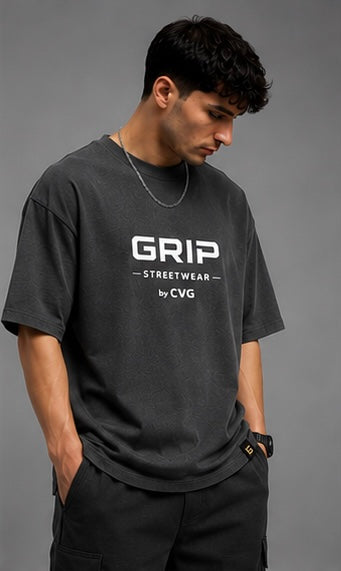 GRIP OVERSIZE T-SHIRT DARK GREY