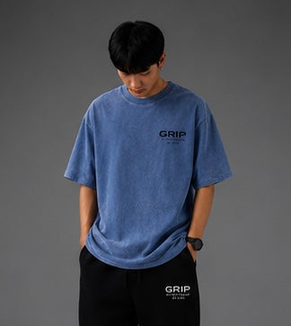 GRIP WASHED OVERSIZE T-SHIRT BLUE