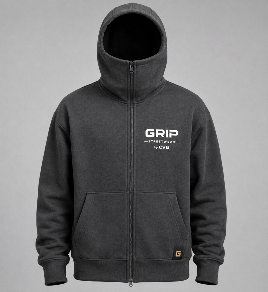 GRIP SHADOW MASK HOODIE GRIS FONCÉ