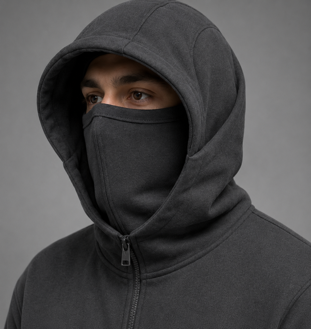 GRIP SHADOW MASK HOODIE GRIS FONCÉ