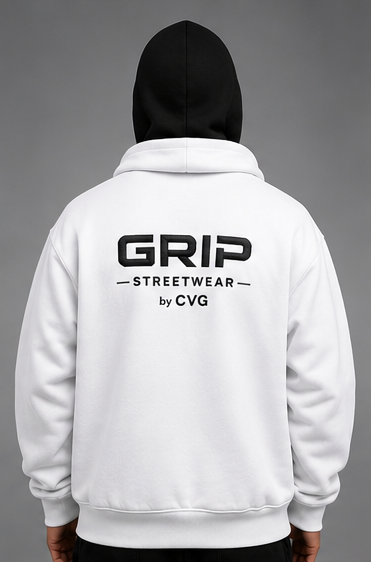 GRIP SHADOW MASK HOODIE BLANC NOIR